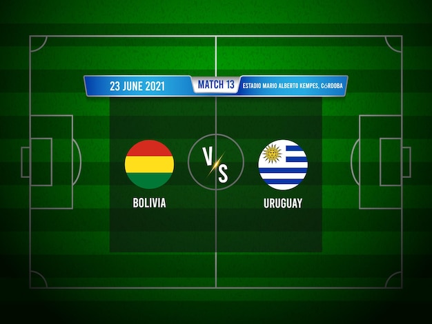 Premium Vector Copa America Football Match Bolivia Vs Uruguay