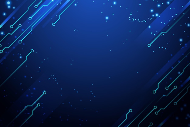 Free Vector | Copy space blue circuits digital background