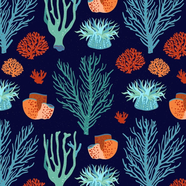 Coral pattern concept Free Vector
