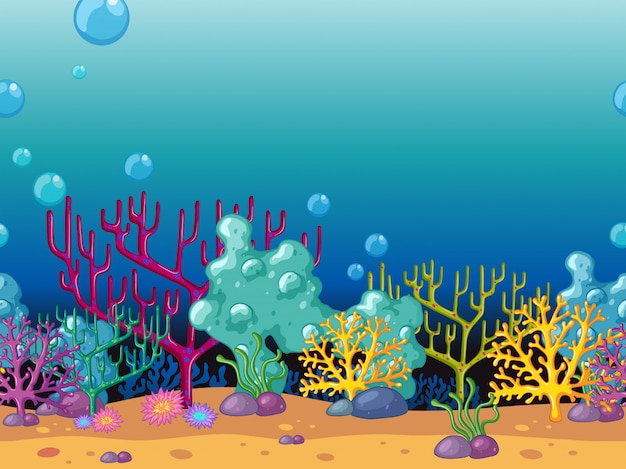 Free Vector | Coral reef under the ocean