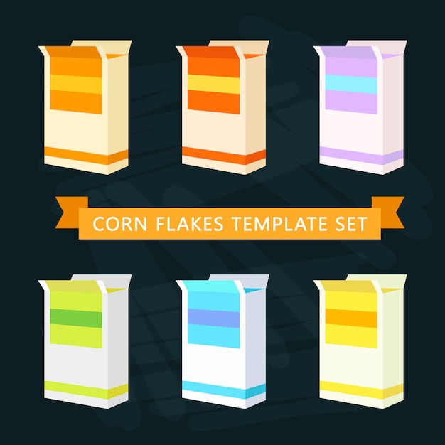 Download Free Vector Corn Flakes Boxes Template