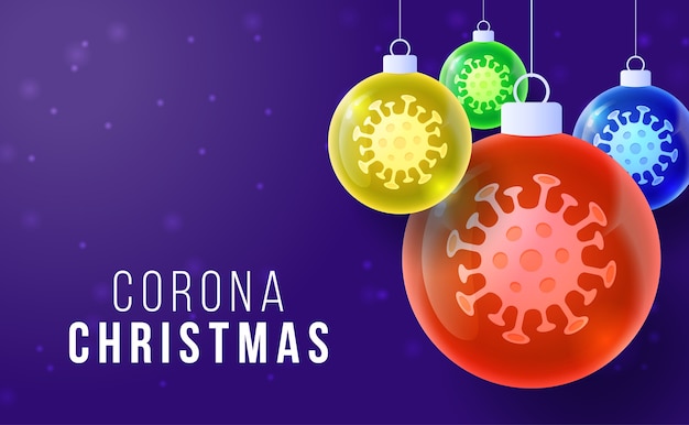 Premium Vector | Corona christmas concept