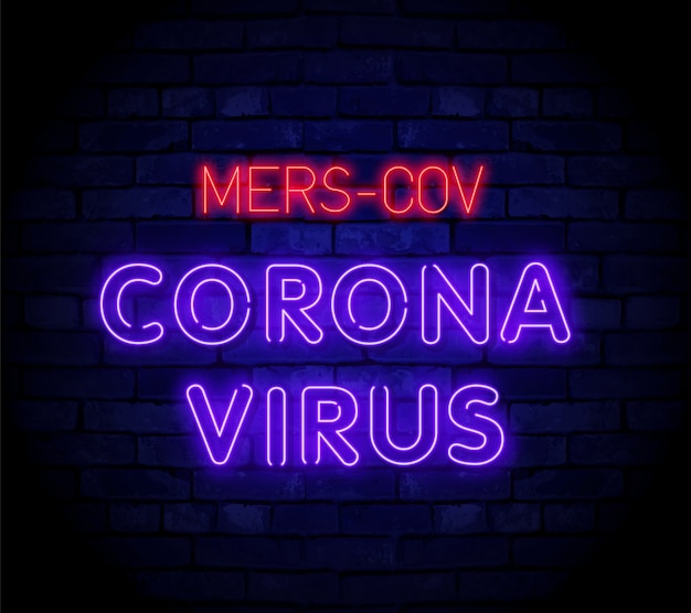 Premium Vector Corona Virus Icon Neon Style Healthcare And Medicine Concept For Graphic Design Logo Web Site Social Media Mobile App Ui Illustration