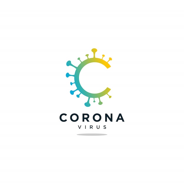 Corona virus logo  sign symbol Premium Vector