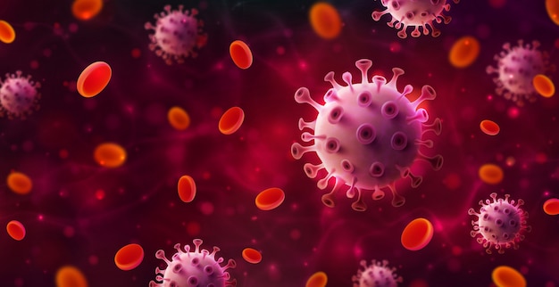 Premium Vector | Coronavirus background.bacteria germs microorganism virus  cell