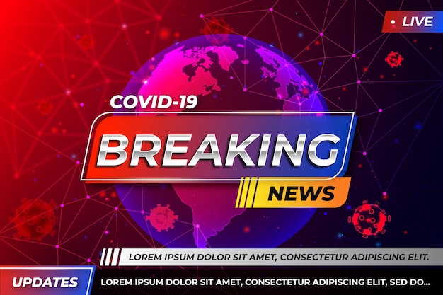 Coronavirus breaking news - background Free Vector