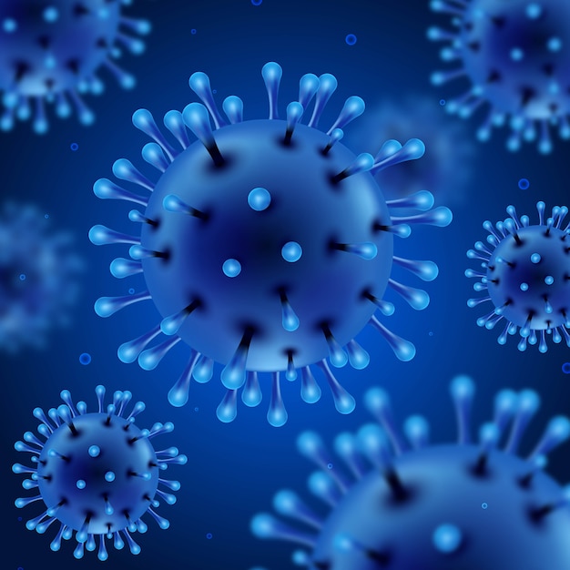 Coronavirus infection medical background | Premium Vector