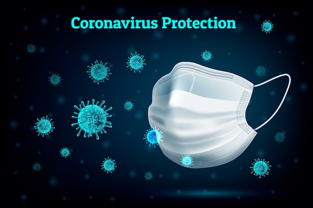 Coronavirus protection background Premium Vector