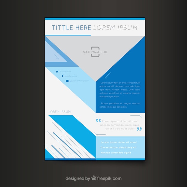 Free Vector | Corporate abstract brochure template