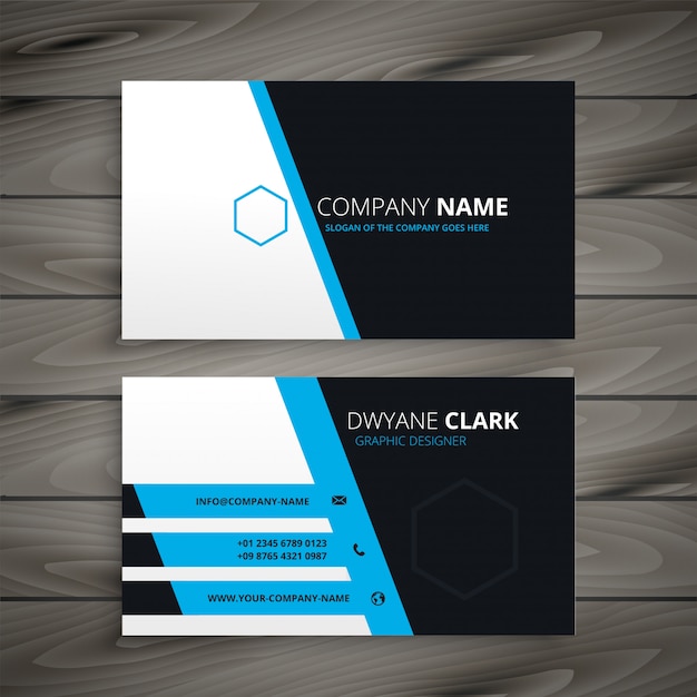 Free Vector | Corporate blue business card design