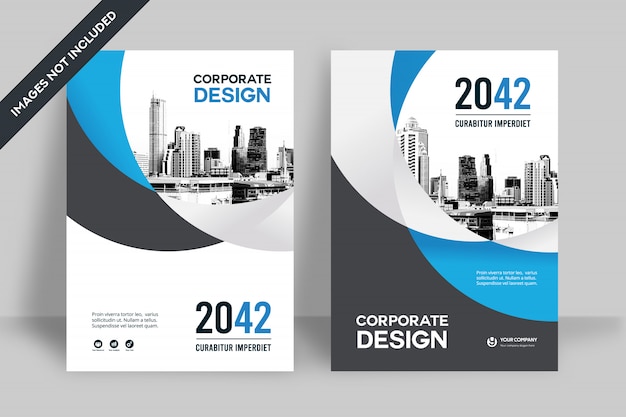 Premium Vector | Corporate book cover design template