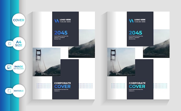 Premium Vector Corporate Book Cover Template Design