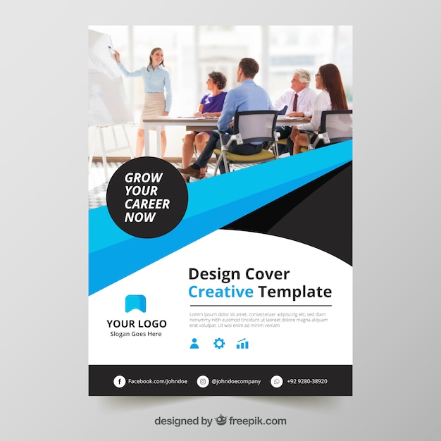 Corporate brochures template | Free Vector