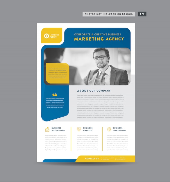 Premium Vector Corporate Business Flyer Design Handout And Leaflet Design Marketing Sheet Design