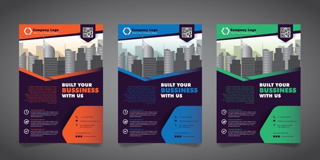 Corporate business flyer design template Premium Vector