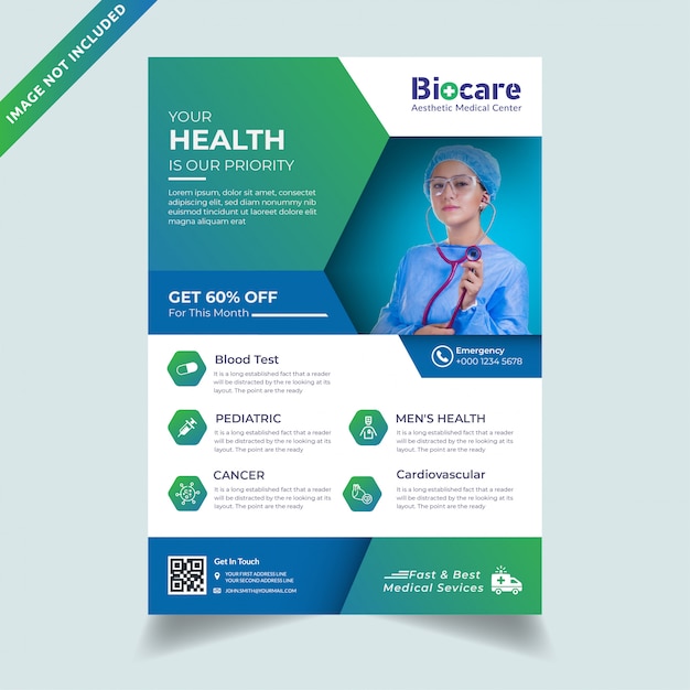 Download Free Corporate Healthcare Medical A4 Flyer Template Premium Vector Use our free logo maker to create a logo and build your brand. Put your logo on business cards, promotional products, or your website for brand visibility.