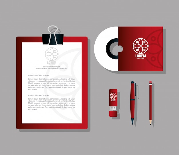 Download Free Corporate Identity Brand Set Business Stationery Red With White Use our free logo maker to create a logo and build your brand. Put your logo on business cards, promotional products, or your website for brand visibility.