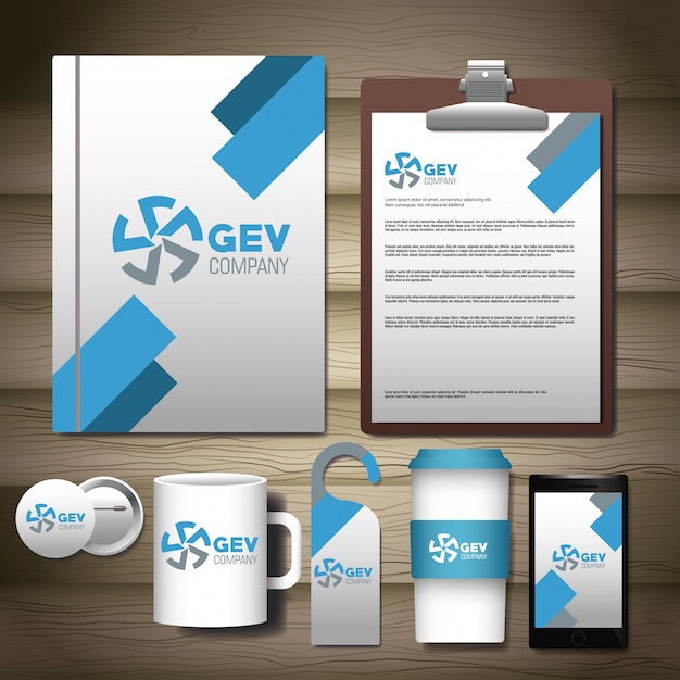 Download Corporate identity mock up Vector | Premium Download