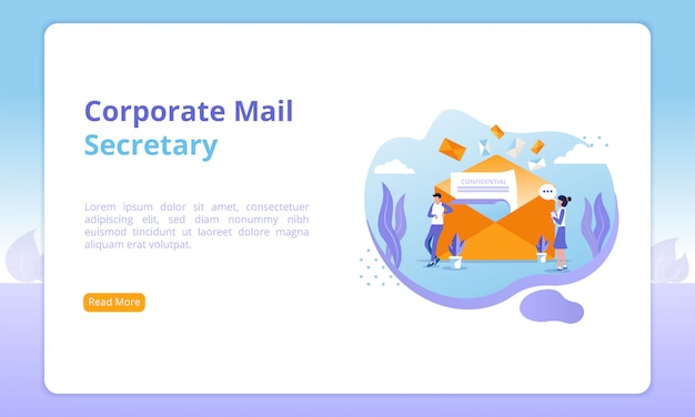 Download Free Corporate Mail Secretary Landing Page Of Business Premium Vector Use our free logo maker to create a logo and build your brand. Put your logo on business cards, promotional products, or your website for brand visibility.