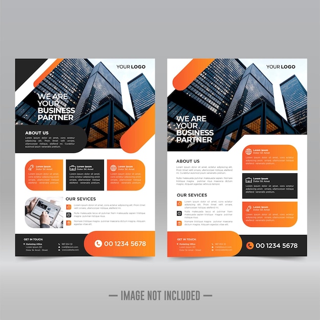 Premium Vector | Corporate poster, flyer design template