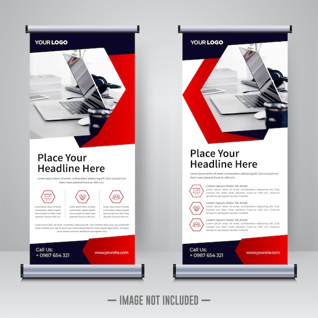 Premium Vector | Corporate rollup design template