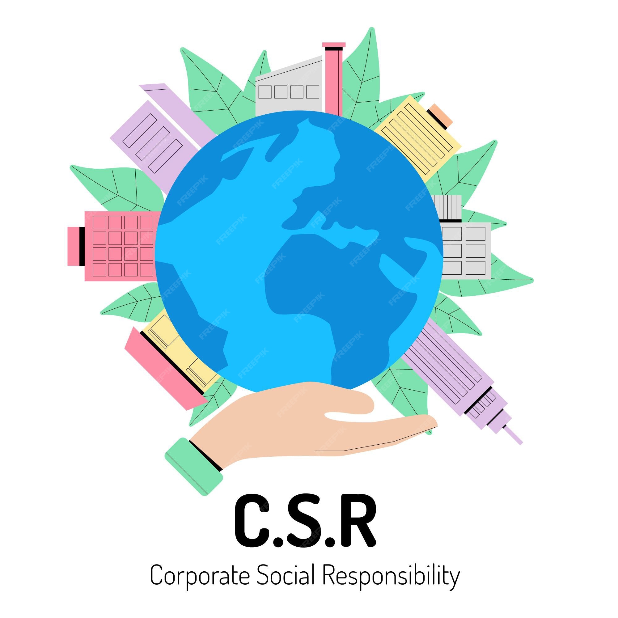 Premium Vector | Corporate social responsibility concept