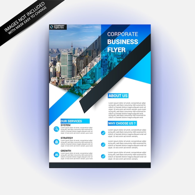 Premium Vector | Corporation flyer