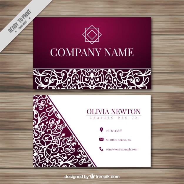 Free Vector | Corporative card with ornamental elements