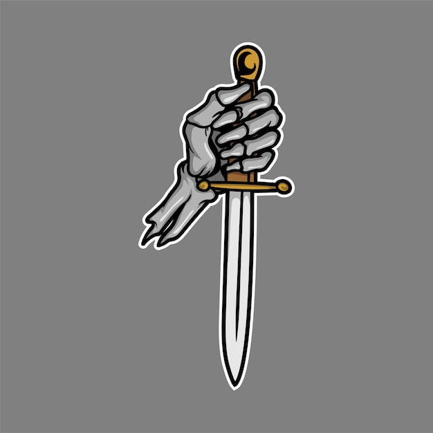 Premium Vector Corps Hand Holding Knife Illustration