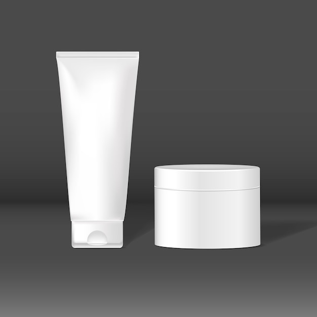 Download Free Vector Cosmetic Tube And Jar Mockups