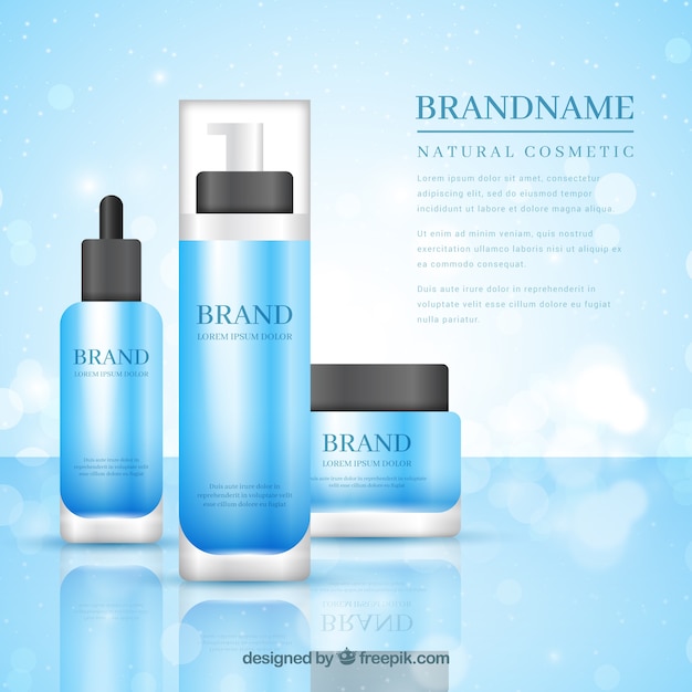 Cosmetics background with realistic style | Free Vector