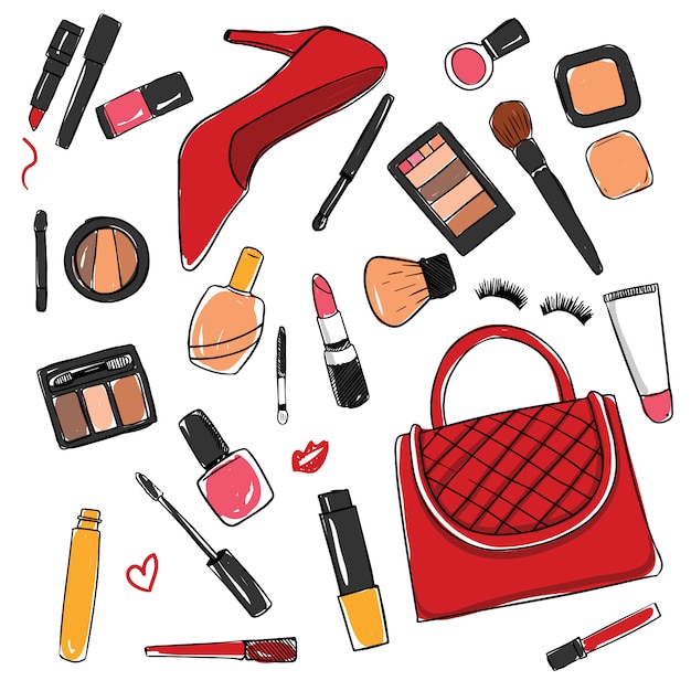 Download Free Vector | Cosmetics elements collection