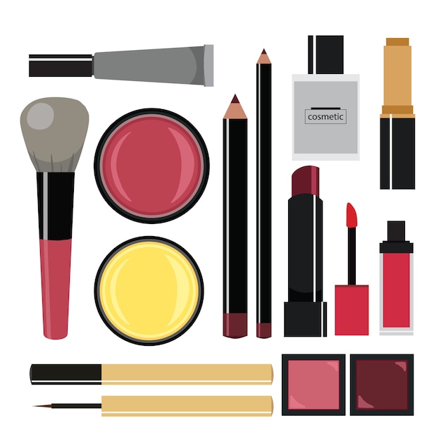 Premium Vector | Cosmetics elements collection