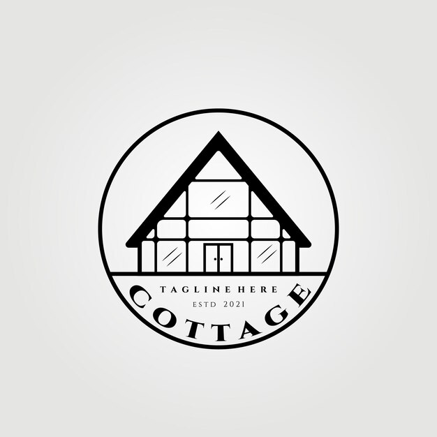 Premium Vector | Cottage logo vector illustration design , cabin ...
