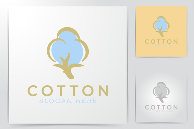 Free Vector | Cotton logo ideas. inspiration logo design. template ...