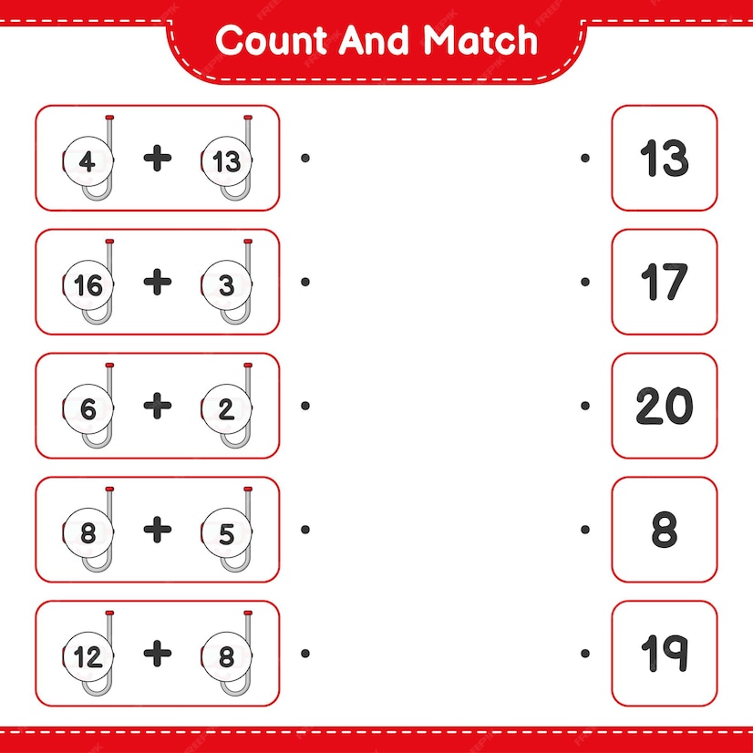 Premium Vector | Count and match, count the number of scuba diving mask ...