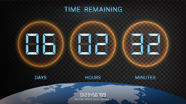 Premium Vector | Countdown timer remaining or clock counter scoreboard.