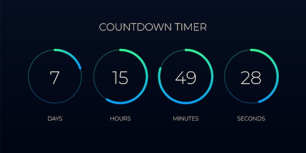 Premium Vector Countdown timer template for website and application