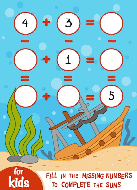 Premium Vector | Counting game for children educational a mathematical ...
