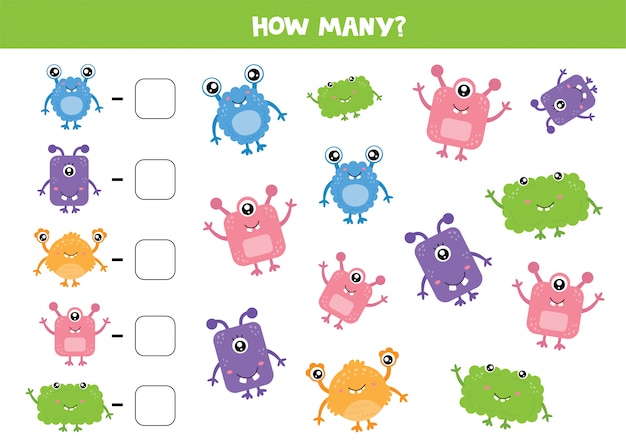 Download Free Counting Game With Many Colorful Monsters Printable Worksheet Use our free logo maker to create a logo and build your brand. Put your logo on business cards, promotional products, or your website for brand visibility.