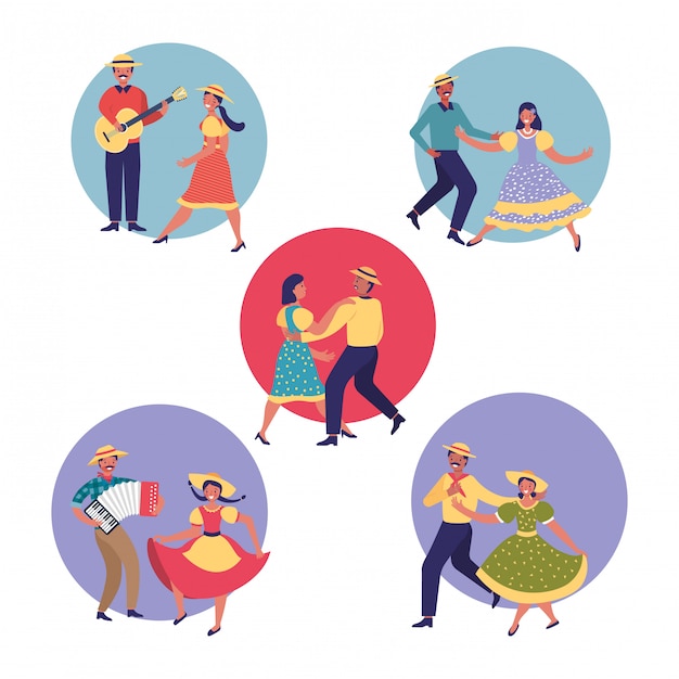 Premium Vector | Couple dancing cartoon