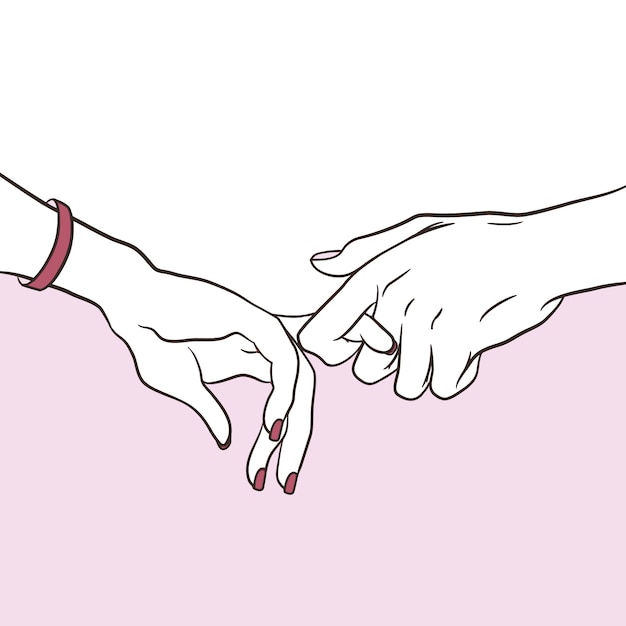 Premium Vector Couple In Love Hold Hands