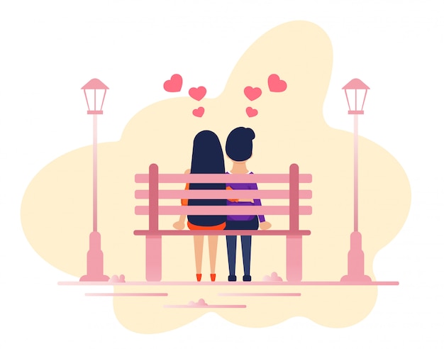 Download Free Couple In Love Sitting Together On Park Bench Premium Vector Use our free logo maker to create a logo and build your brand. Put your logo on business cards, promotional products, or your website for brand visibility.