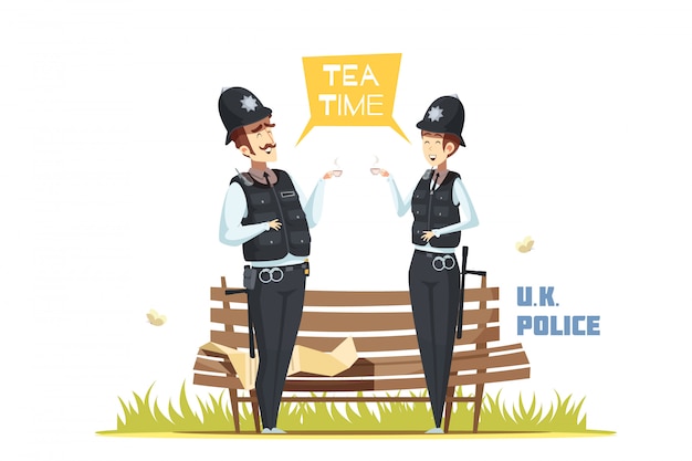 Couple Of Male And Female Police Officers Free Vector 32012 Hot Sex