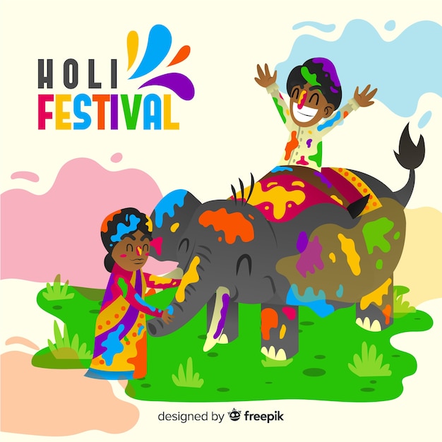 elephant holi