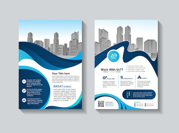 Premium Vector Cover Book Brochure Layout Flyer Poster Annual Report