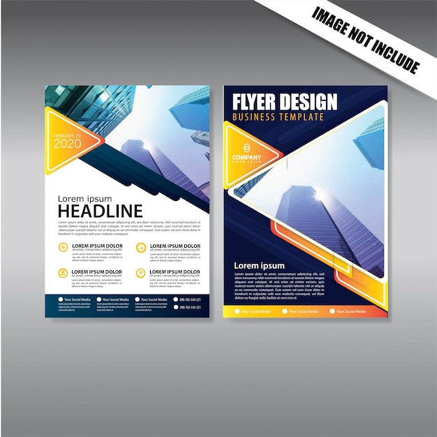 Premium Vector | Cover design flyer and brochure business template