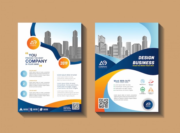 Premium Vector | Cover layout for company event and report