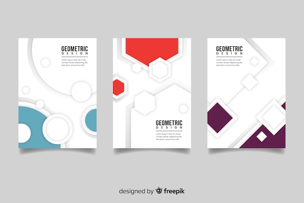 Download Free Cover Template With Geometric Design Set Free Vector Use our free logo maker to create a logo and build your brand. Put your logo on business cards, promotional products, or your website for brand visibility.
