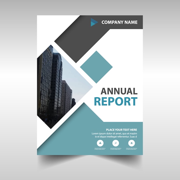 Free Vector | Cover with abstract shapes of annual reporting